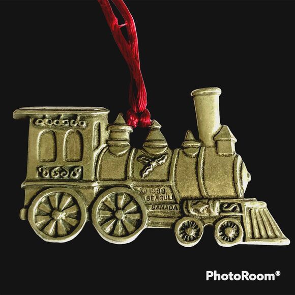 Vintage Seagull Pewter Train Christmas Tree Ornament Locomotive Canada 1988 - Picture 2 of 9